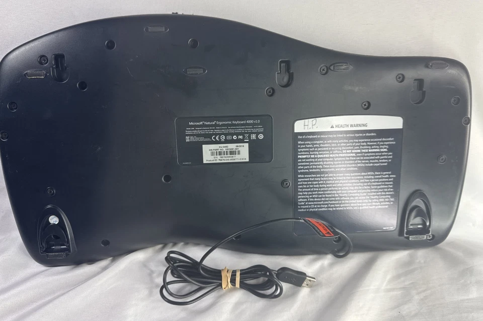 Microsoft Natural Ergonomic 4000 Wired Keyboard Tested Working - Image 2 of 4