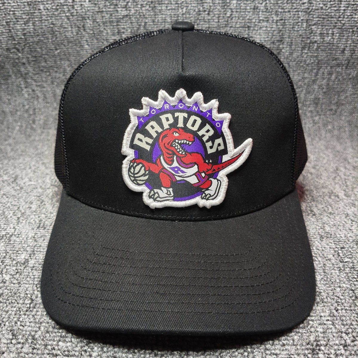Mitchell & Ness Toronto Raptors Black Trucker Snapback Hat Old Logo NBA