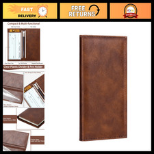 Leather Checkbook Cover for Duplicate Checks, Card Holder, Slim Wallet for Men &
