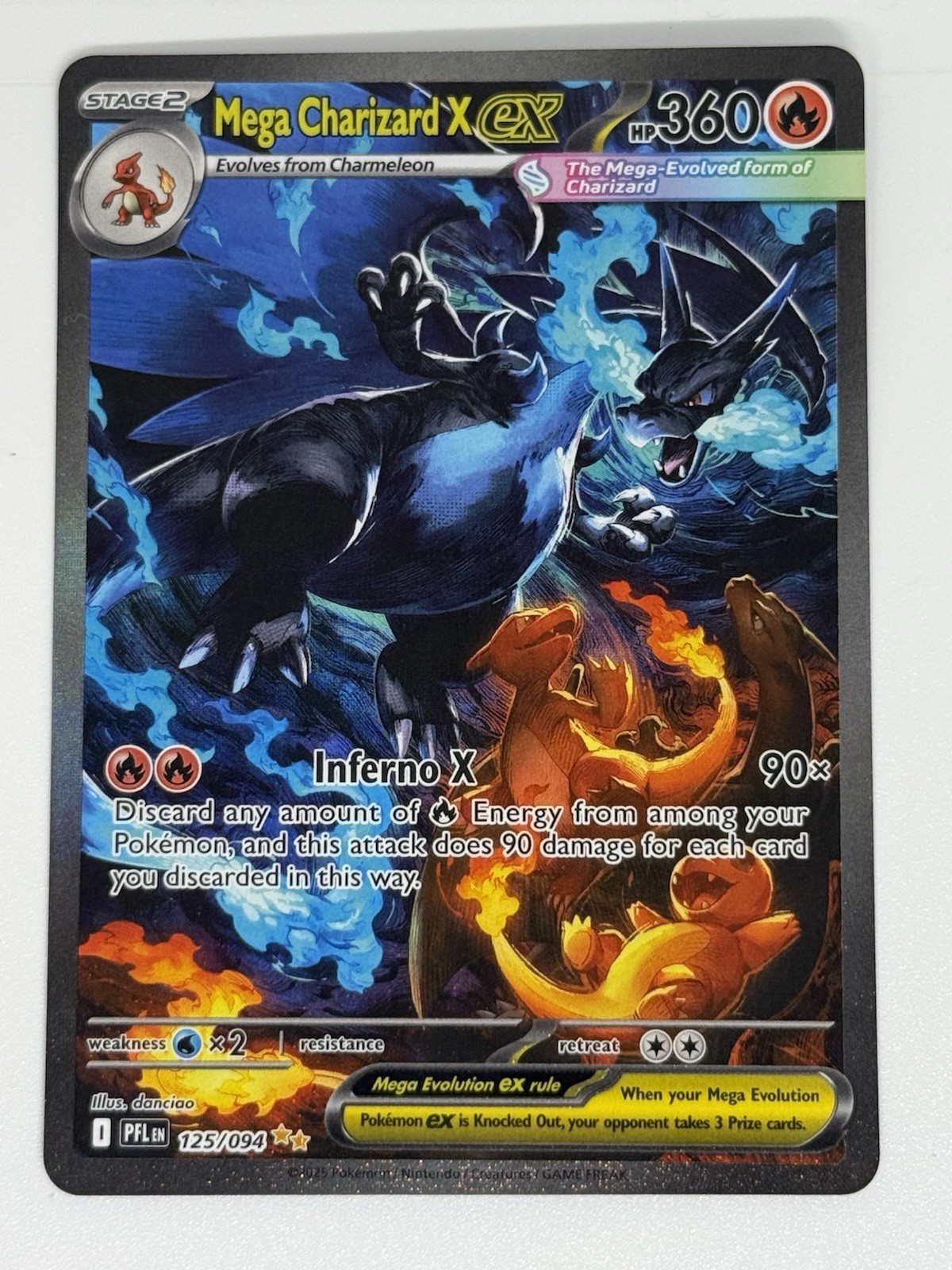 Mega Charizard x EX 125/94 ENGLISH SIR Phantasmal Flames Near Mint Pokemon Card