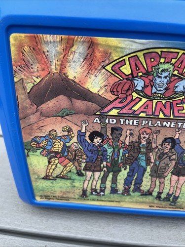 1990 VTG Aladdin Captain Planet And The Planeteers Lunchbox Aladdin - Picture 2 of 11