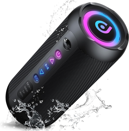LOBKIN Portable Bluetooth Speaker Bluetooth 5.4 Wearable Wireless Speaker with Magnetic Clip-On Mini Design Built in Mic IP67 Waterproof Hands Free Calls Music 14H Playtimes for Working Outdoor Sport