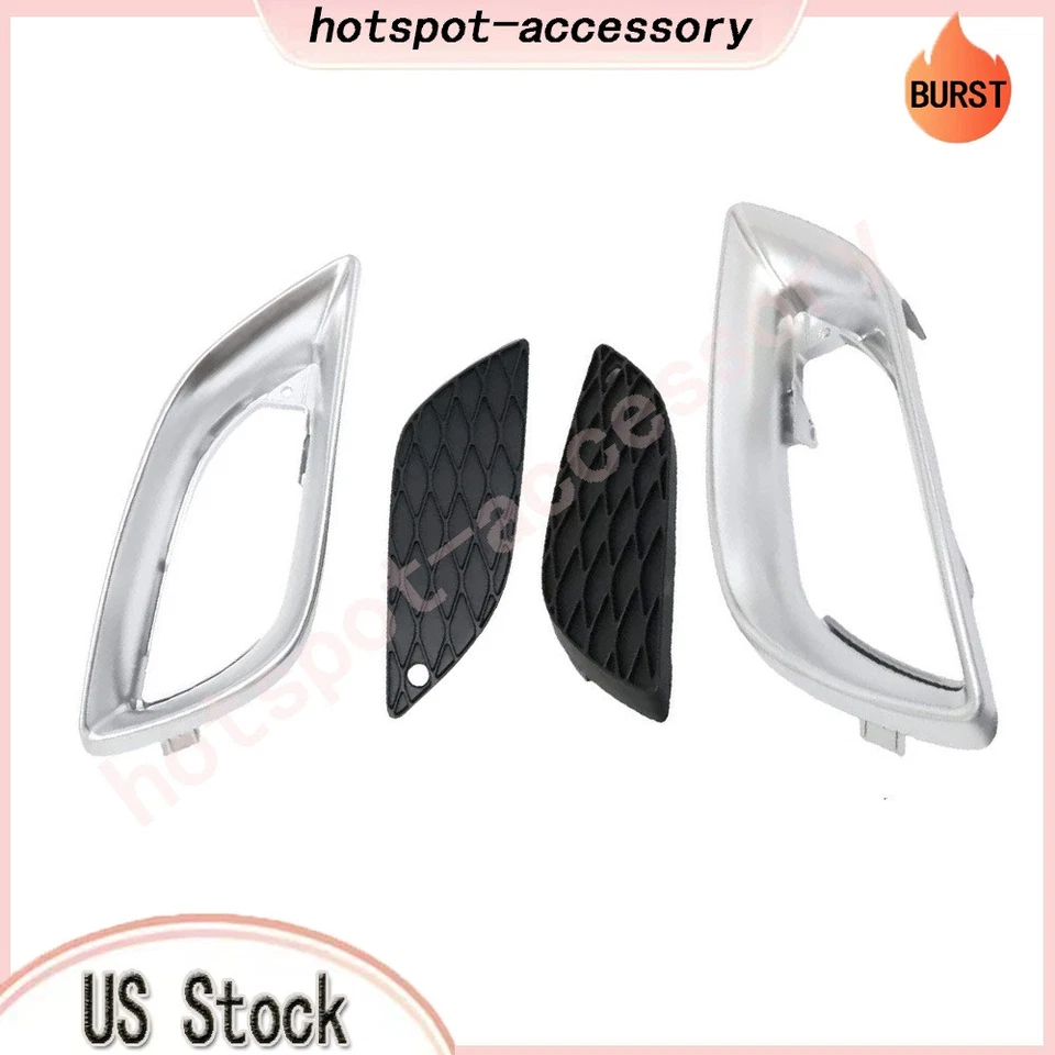 4Pcs Fog Light Trim&grill driver LH&RH Side For Mercedes-Benz R350 2006-2012 Foto 2 de 4