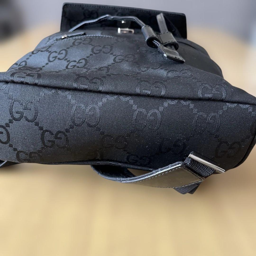 Gucci Black GG Pattern Backpack External Zipper P… - image 9
