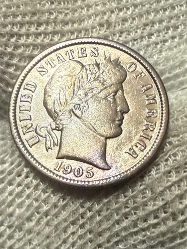 1905 BARBER DIME AU High Grade Original