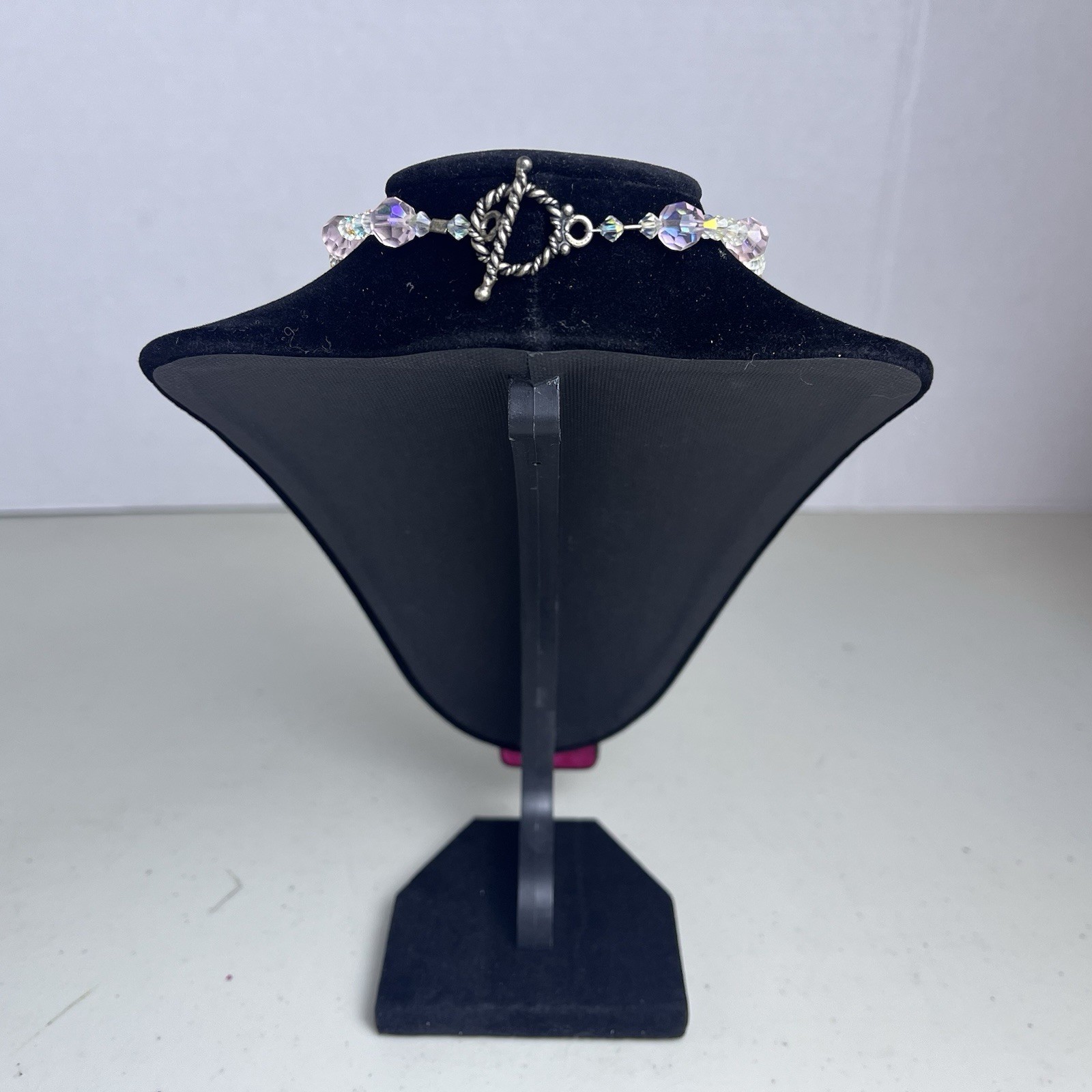 Artisan Signed Dichroic Glass Rectangle Pendant N… - image 8