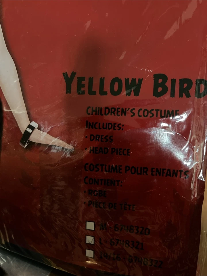 Vestido Angry Birds Niña Preadolescente Pájaro Amarillo, Disfraz Tocado Negro, L 10-12 Foto 4 de 4