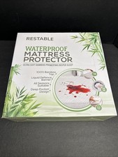 RESTABLE Ultra-soft 100 Bamboo Waterproof Mattress Protector New Sealed Twin Xl