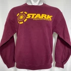 Marvel Stark Industries Iron Man BoxLunch Burgundy Sweatshirt Men's MEDIUM