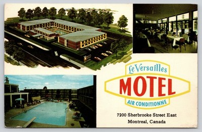 Le Versailles Motel Montreal Quebec Canada Sherbrooke East Chrome Postcard