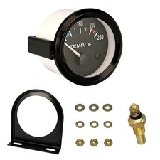 Water Temperature Gauge 52mm 100-250f Universal White Pointer 12v For Car Boat