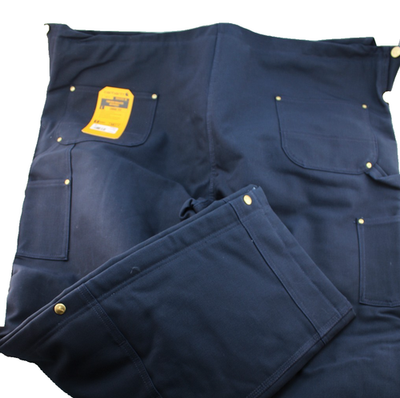 New CARHARTT Men's 2XL Tall Navy Blue Quilt Lined Duck Zip-To-Knee