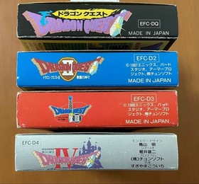 Dragon Quest I II III IV Famicom Japan CIB Enix Nintendo DQ Boxed Set Tested JP