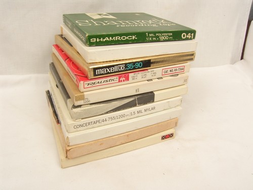 Verschiedene gemischte Posten von 10 Heimaufnahmen 70-80er Tonbänder 7" 4-Spur A2