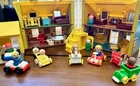 Vintage 1969 Little People Play Family Yellow House Complete #952 + Extras