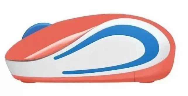 Logitech - M187 Mini Wireless Optical Ambidextrous Mouse-Coral- (pinkish-orange) - Image 3 of 4