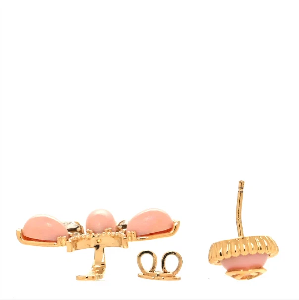 Pendiente Gucci Resina Cristal Único GG Oro Rosa Foto 3 de 4