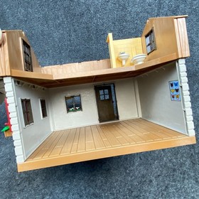 Playmobil 5422 Country Lodge Chalet 2013 Near Complete Figures Animals Retired