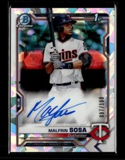2021 Bowman Chrome #CPA-MS Malfrin Sosa Autographs Atomic Refractor #/100