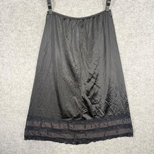 Sliperfection Half Slip Womens 1X Black Vintage Lace Trim Made in USA 778X