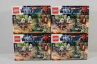LEGO 9489 Star Wars: Endor Rebel Trooper & Imperial Trooper (9489) 4 Sets Lot