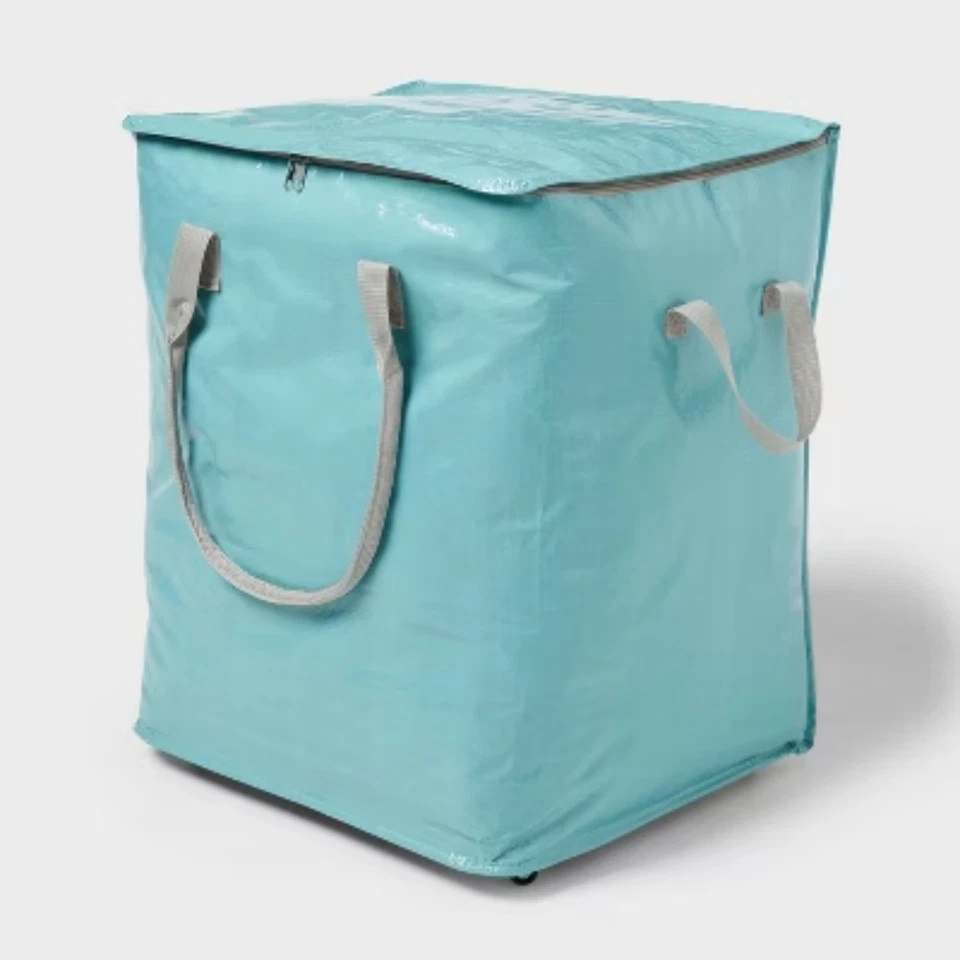 Storage Bag with Wheels Pewter Aqua - Brightroom