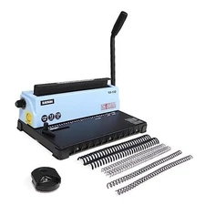  TD-132 Wire Binding Machine, 32-Hole Spiral Coil Binder, 3:1 Pitch, Punches 