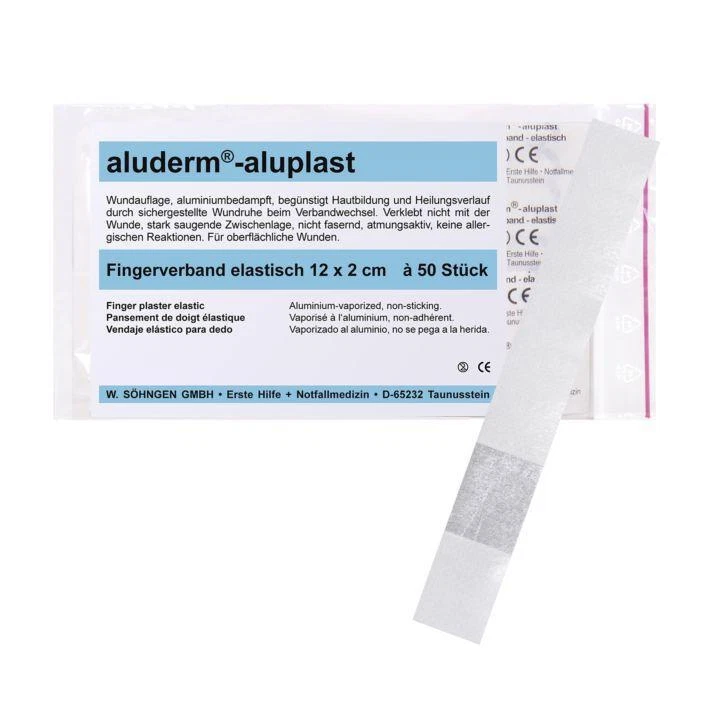 SÖHNGEN aluderm-aluplast elastisch Fingerverband 12 x 2 cm 50 Stück Fingerpflaster