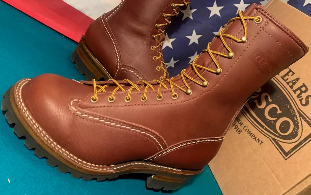 Wesco Men's Size 8 1/2 E New Jobmaster Brown Logger USA Made Boots BR110100
