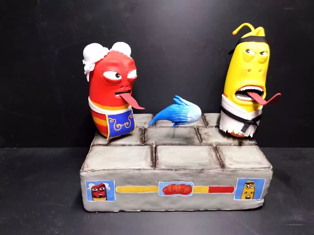 New Larva Resin Statue Red & Yellow Model Custom Pure Handmade Duo Toys  Base | eBay