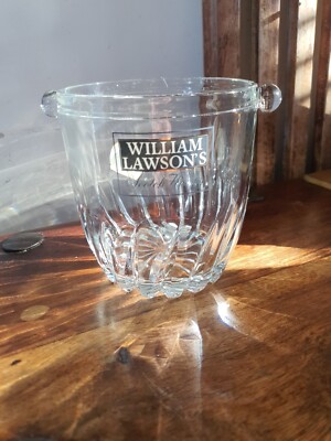  Werbung Scotch Whisky Glas Eiskübel mit Wirbel Effekt William Lawson's