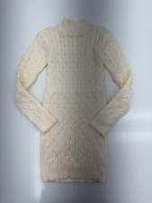Shein Ivory Knit Long Sleeve Sweater Dress Womens Size Medium