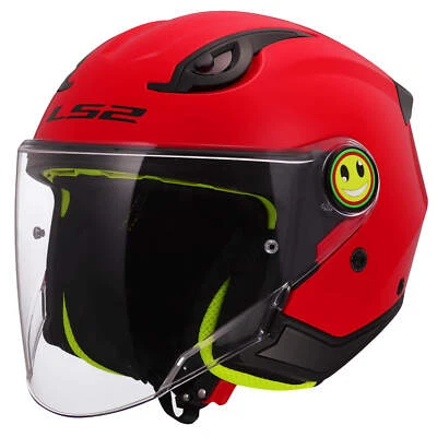 Casque Moto Enfant LS2 OF622 FUNNY II Rouge Brillant - Photo 1/3