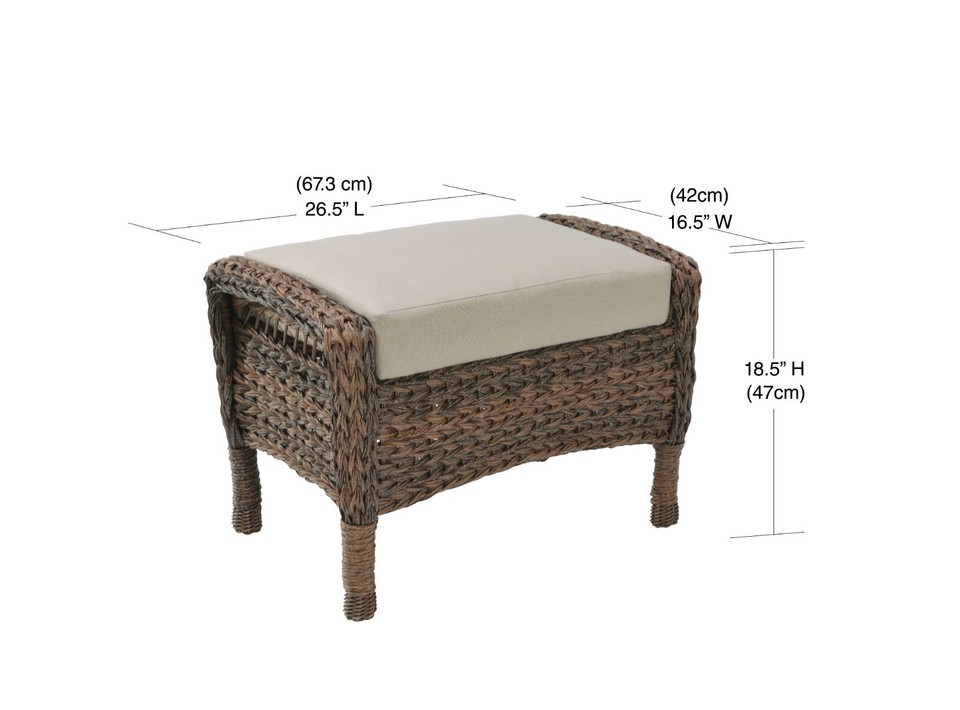 W Unlimited Outdoor Modern Concept Faux Sea Grass Resin Rattan Patio