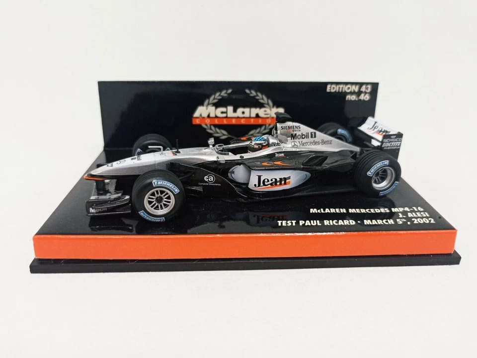 Minichamps 1/43 Mclaren Mercedes MP4-16 J.Alesi Test Paul Ricard 530024399 - Image 2 of 4