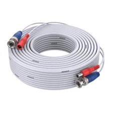 ANNKE 60FT WHITE DVR CCTV SECURITY CAMERA BNC DC RG59 SIAMESE CABLE CORD 