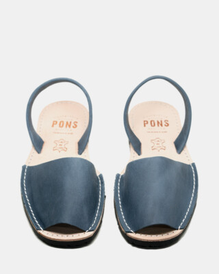 Pons Classic Style Avarca French Blue Leather Sandals 10 NEW  display picture 3