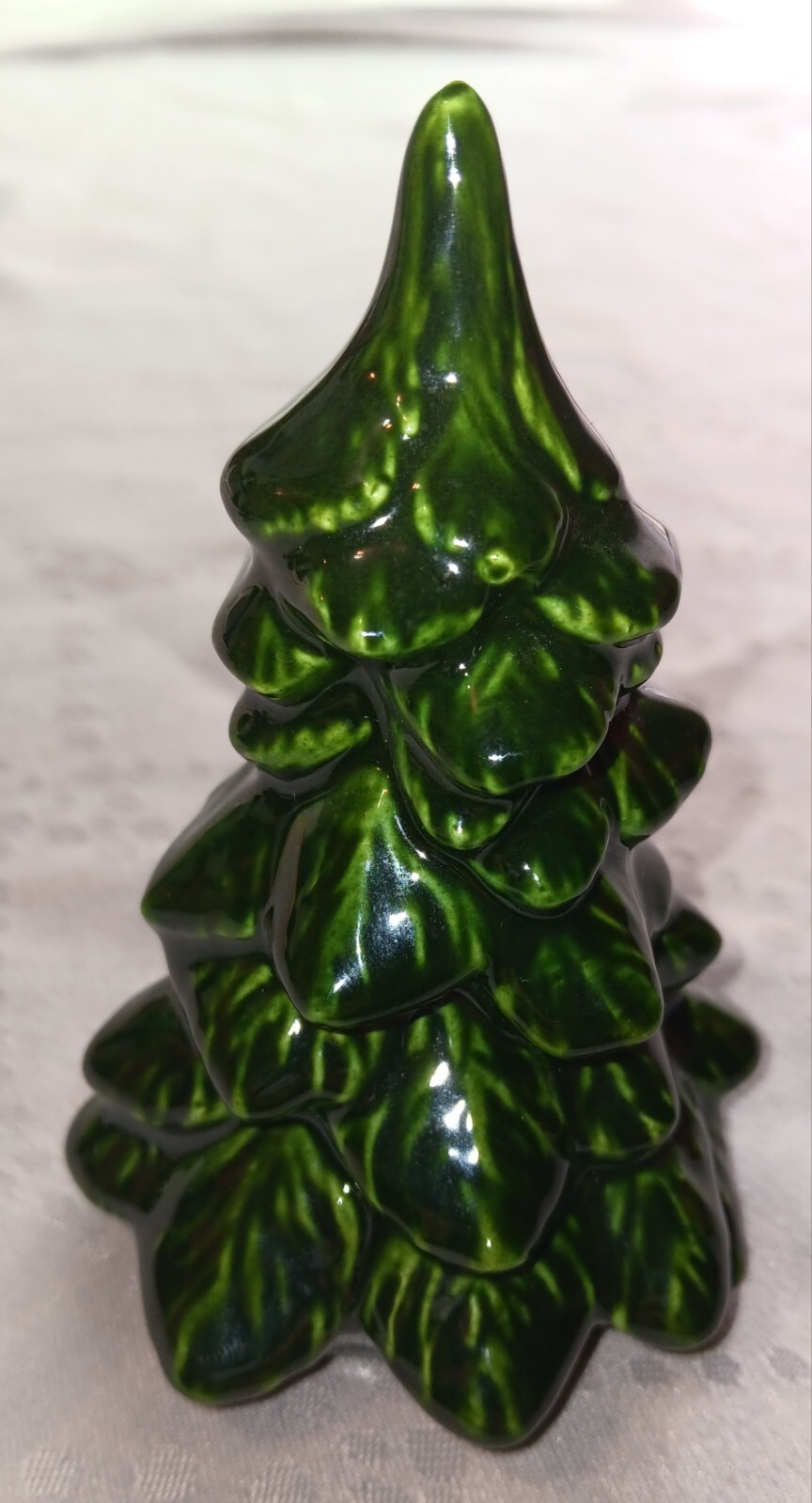 Vintage 4-Inch Ceramic Pine Tree Retro Christmas Collectible Figurine