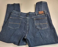 Wrangler Jeans 42 x 30 (44x32) Competition Advanced Comfort Stretch Blue Pants ^