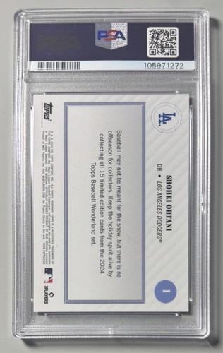 Coffret cadeau Shohei Ohtani 2024 Topps Wonderland PSA 10 variante #1 Dodgers Pop 3 - Photo 2 sur 3