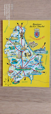 Postkarte Luxembourg Bonjour du Gr. Duche ungel_