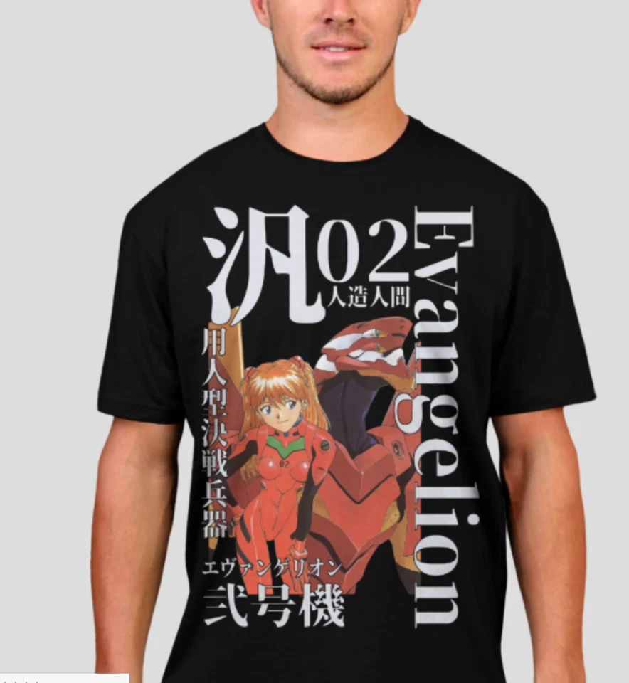Neon Genesis Evangelion Asuka Eva t shirt Unit-02 Anime (Medium-2XL) New - Image 2 of 4