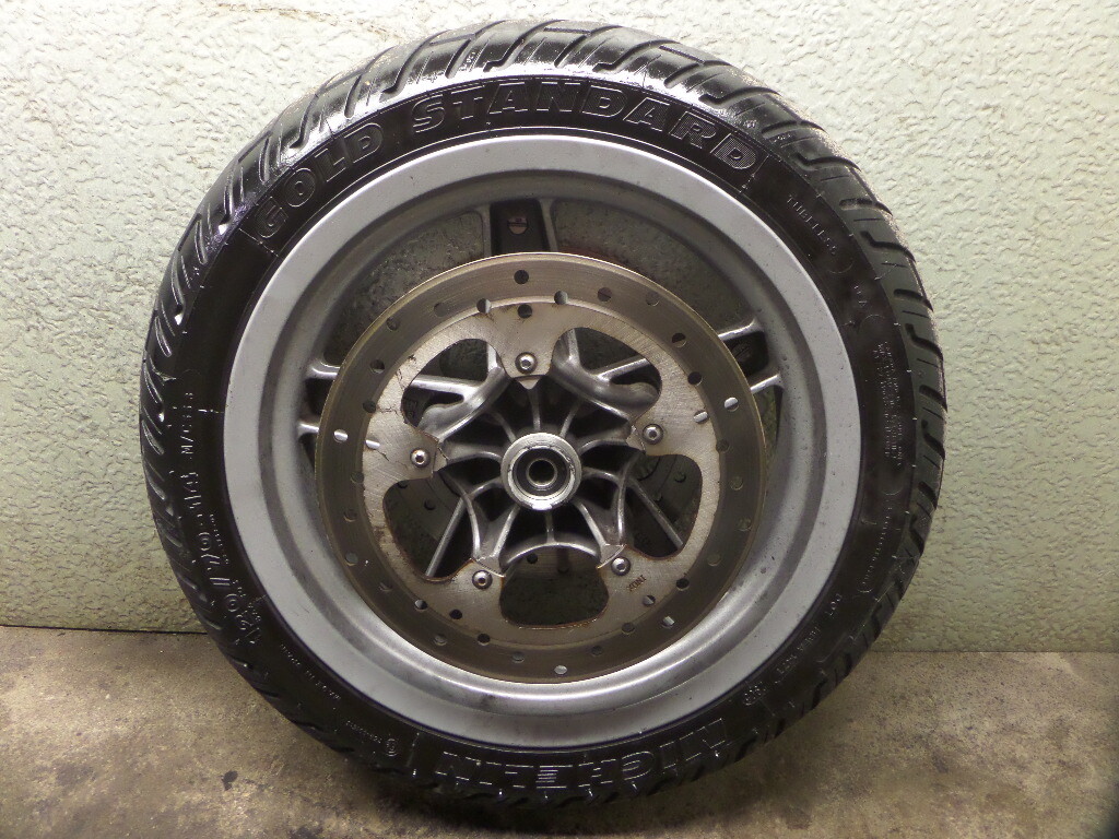 2007 PIAGGIO 500 I.E. X9 SCOOTER FRONT WHEEL ROTOR AXLE TIRE TYRE