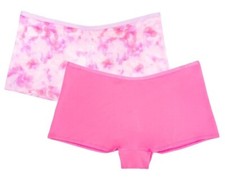 New No Boundaries Junior's 2 Pack Micro Boyshort Panties Sz XXXL Pink Multicolor
