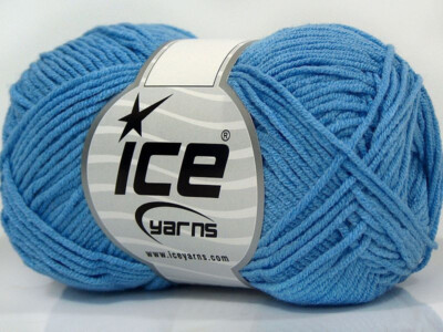 8-Skein Lot Lorena Bamboo Yarn Fine Summer 8x50g/150m Light Blue