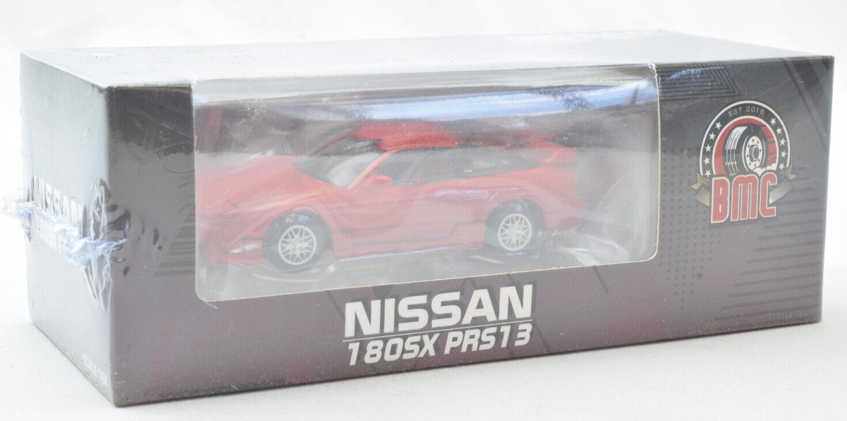 NISSAN 180SX PRS13 ミニカー レッド BM Creations Nissan 180SX PRS13 - Red - LHD 1:64 Scale