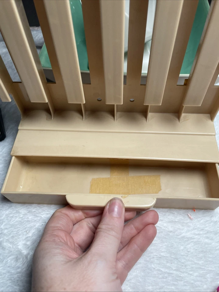 Vintage Light Taupe Lucite Thread Spool Holder - Image 2 of 3