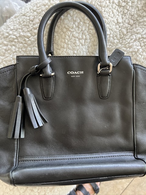 coach black and gold purse