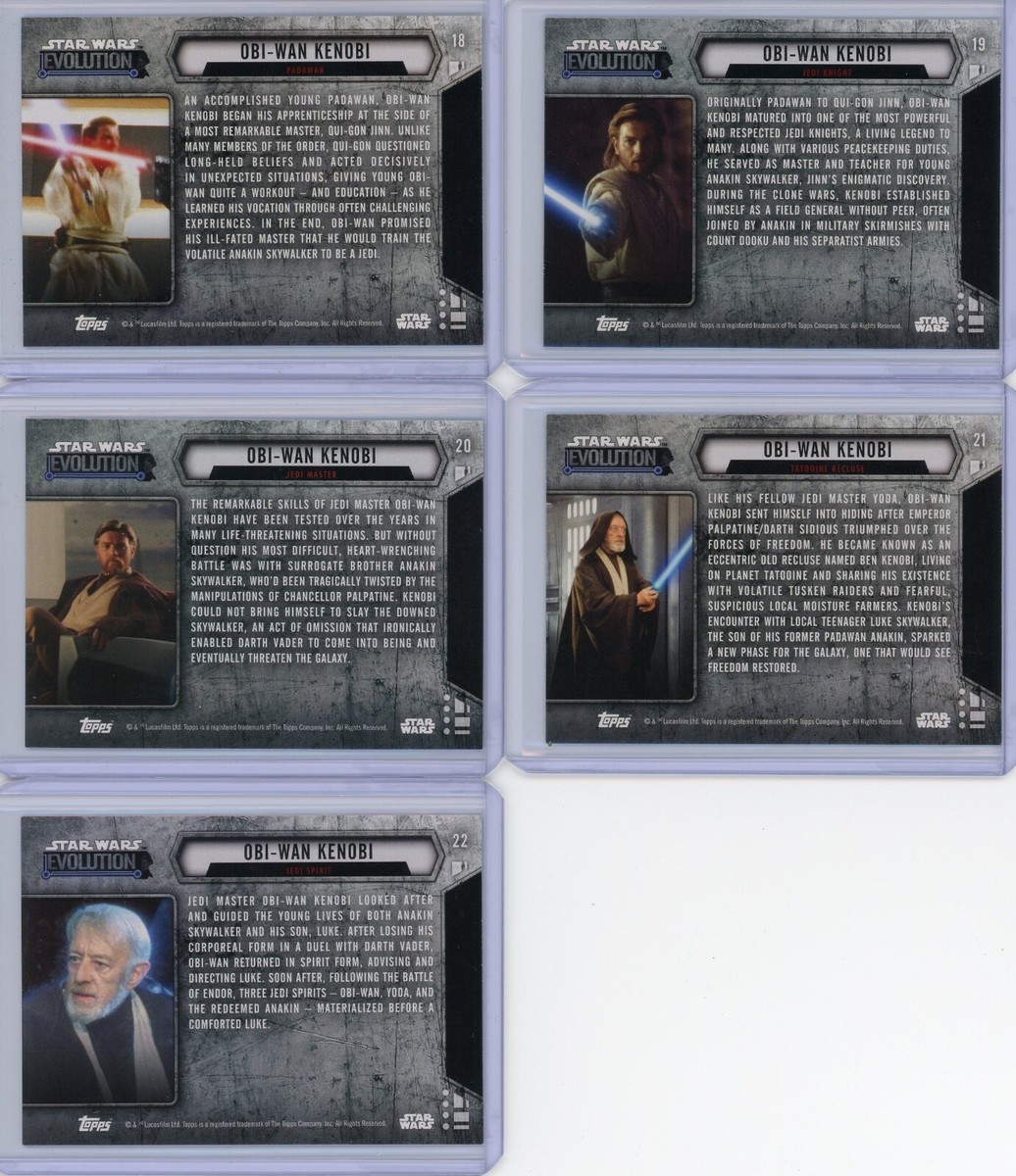 「EVOLUTION OF OBI-WAN」 The Evolution of Obi-Wan Kenobi, in Tom Hodges's Topps Star