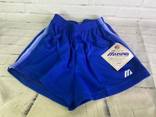 VTG Mizuno Volleyball Shorts DEADSTOCK Blue Unisex Mens Womens Medium USA Made